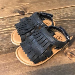 Cherokee Toddler Girls Size 5 Black Sandals